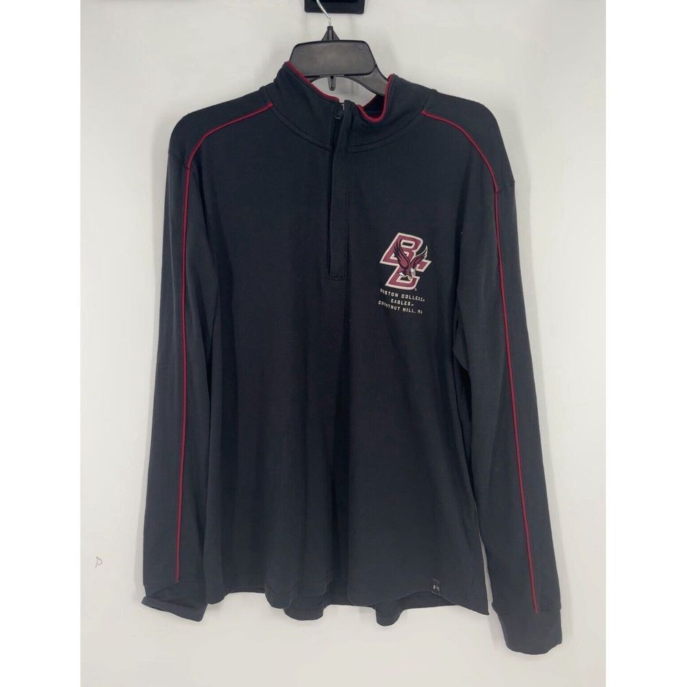 Boston College Eagles Under Armour Quarter 1/4 Zip Sweatshirt Loose Womens Large